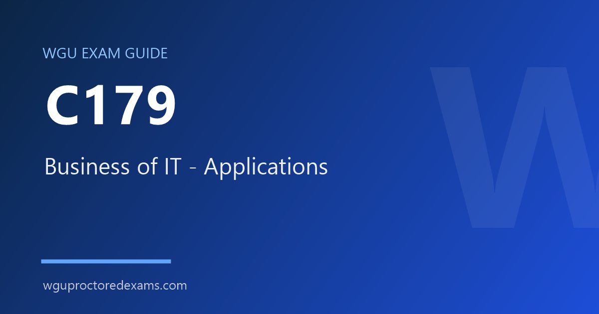 WGU C179 Business of IT - Applications exam guide cover
