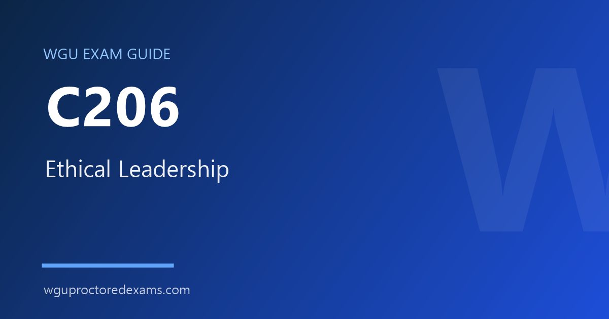 WGU C206 Ethical Leadership exam guide cover