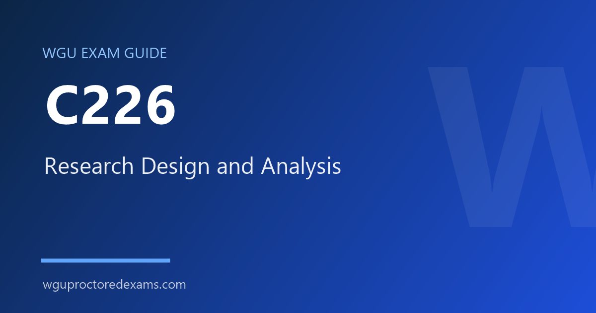 WGU C226 Research Design and Analysis exam guide cover