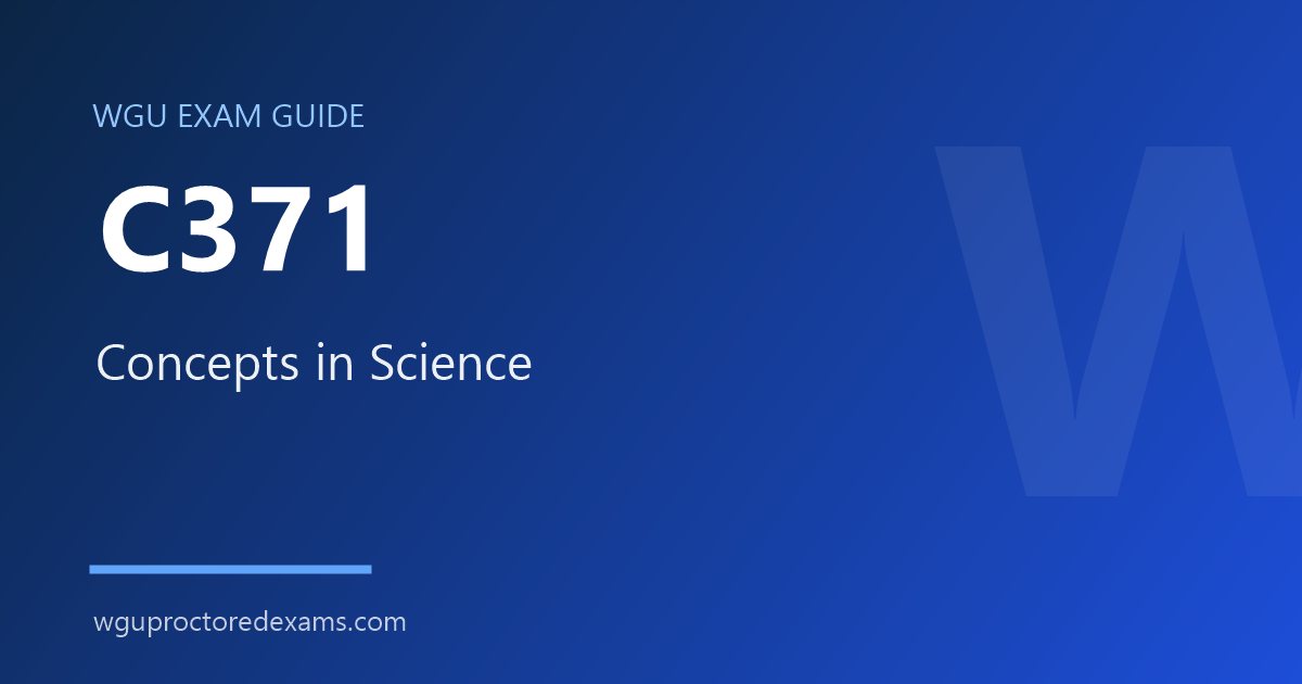 WGU C371 Concepts in Science exam guide cover