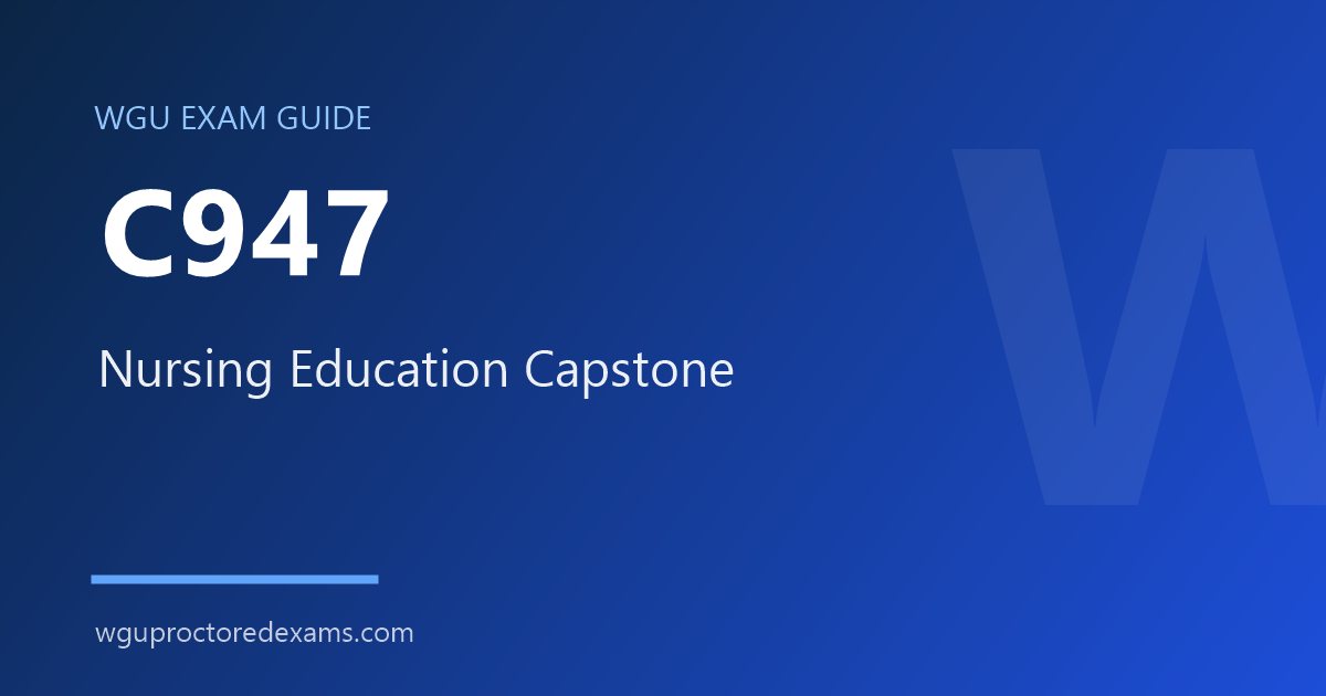 WGU C947 Nursing Education Capstone exam guide cover