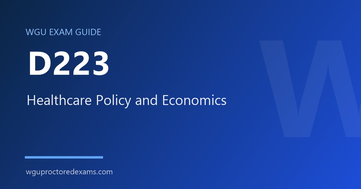 WGU D223 Healthcare Policy and Economics exam guide cover