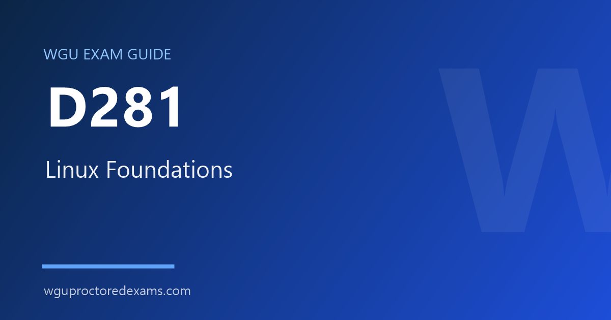 WGU D281 Linux Foundations exam guide cover