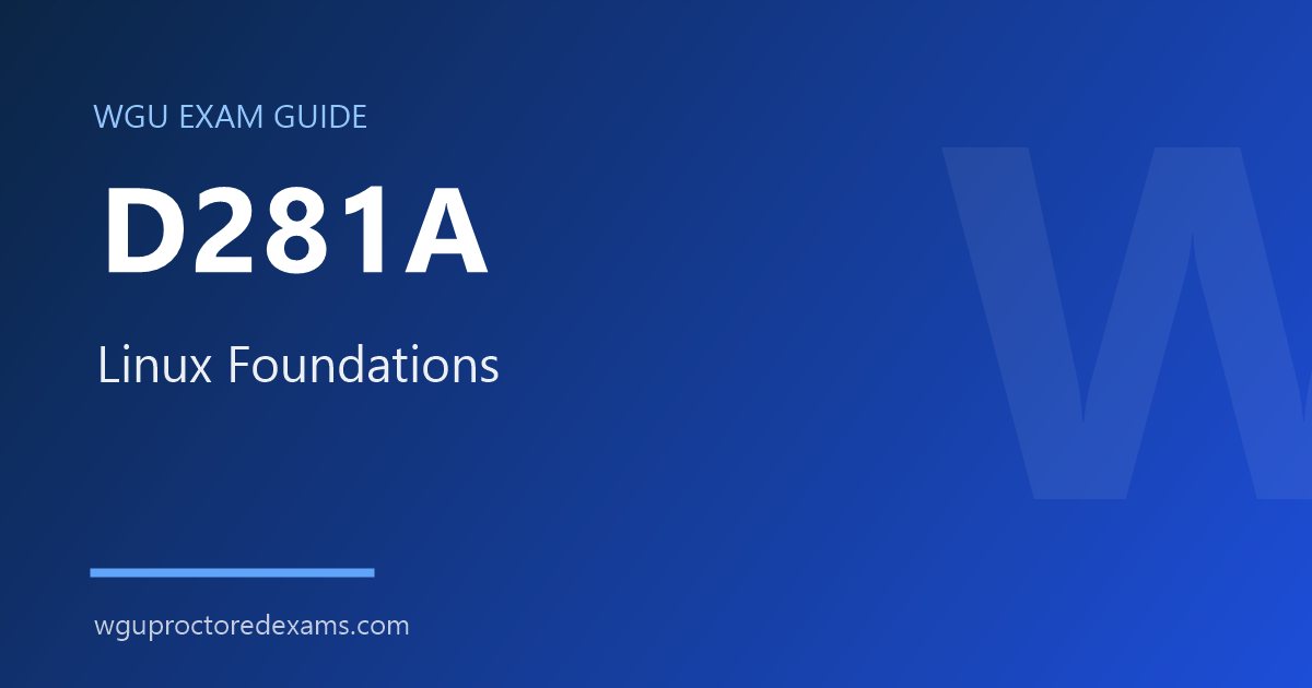 WGU D281A Linux Foundations exam guide cover