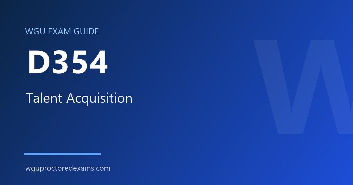 WGU D354 Talent Acquisition exam guide cover