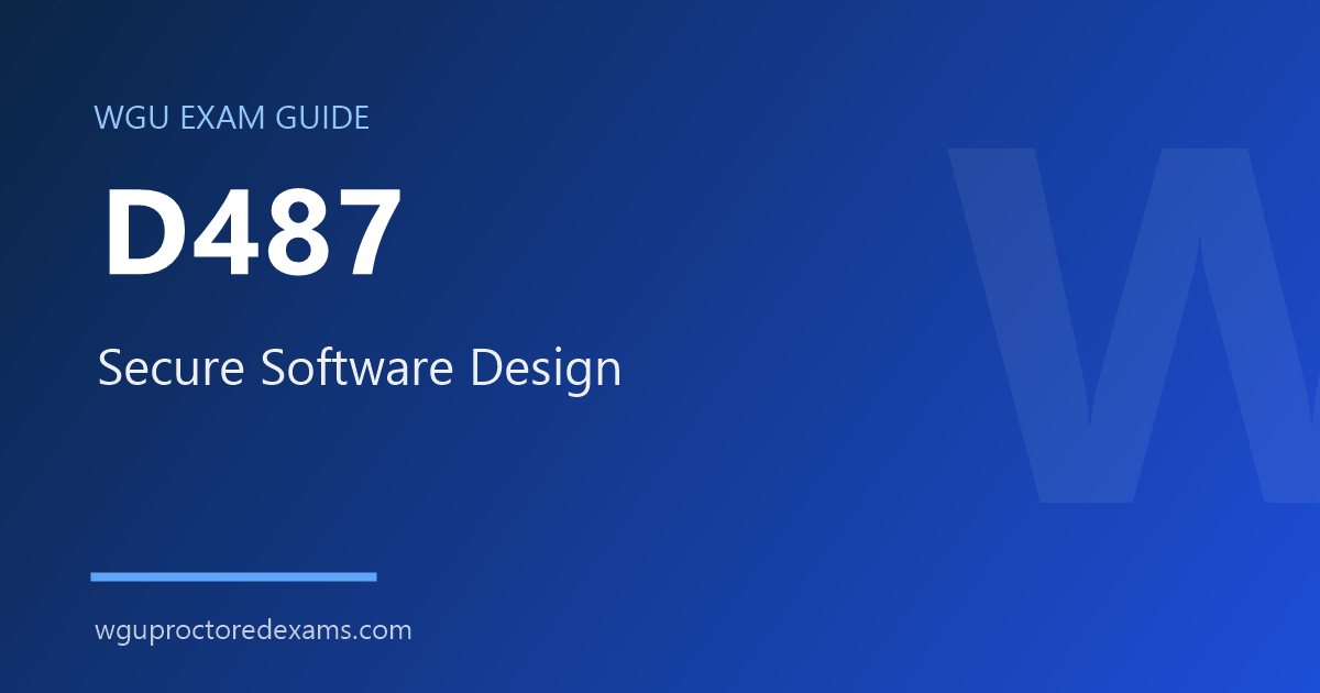 WGU D487 Secure Software Design exam guide cover