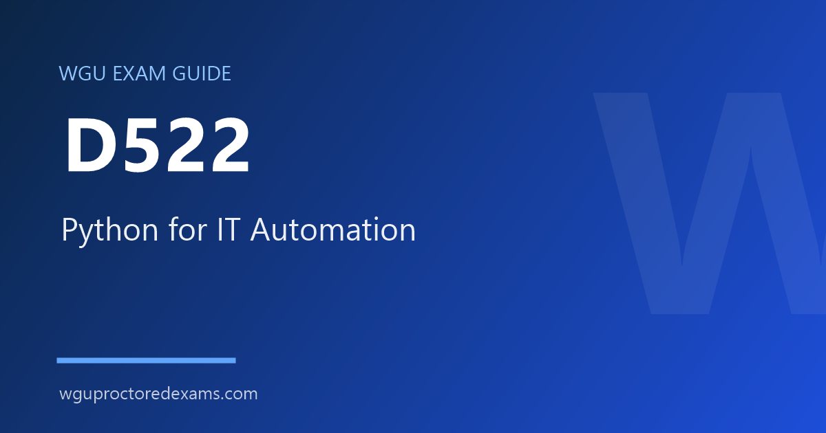 WGU D522 Python for IT Automation exam guide cover