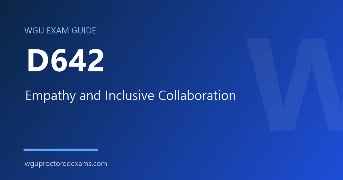 WGU D642 Empathy and Inclusive Collaboration exam guide cover